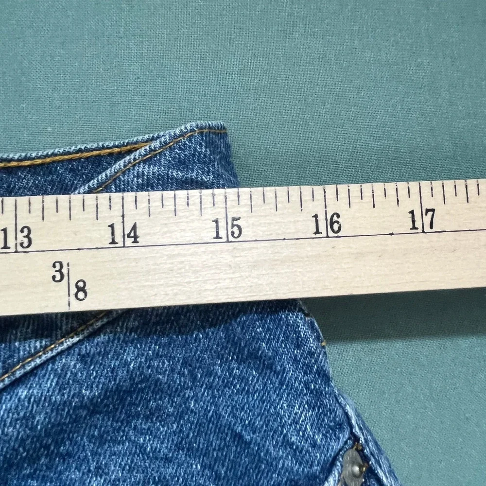 Vintage‎ Faded Glory To The Knee Shorts Boys 12 Blue Denim Medium Wash Pockets
